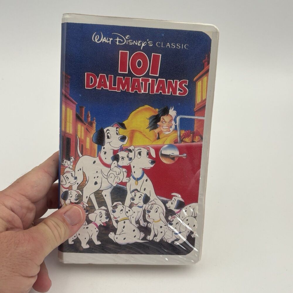 Walt Disney 101 Dalmatians VHS 1992 Black Diamond The Classics White Clamshell